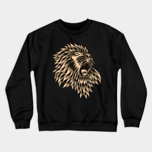 Artwork Illustration The Head Of The Wise Lion King Crewneck Sweatshirt